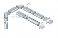 Műanyag lapos csatornák és idomok 55X110mm